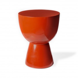 tam tam pols potten tabouret rond design rouge corail