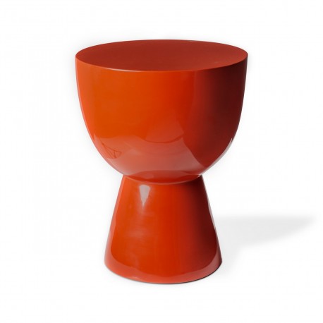 tam tam pols potten tabouret rond design rouge corail