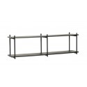 hubsch etagere murale decoration scandinave bois noir