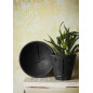 madam stoltz cache pot noir visage masque gres