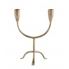 madam stoltz bougeoir sur pied double metal forge dore laiton