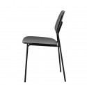 bloomingville chaise bois noir metal epuree design contemporain