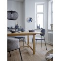bloomingville chaise confortable design contemporain epure tissu gris