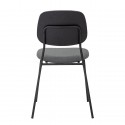 bloomingville chaise confortable design contemporain epure tissu gris