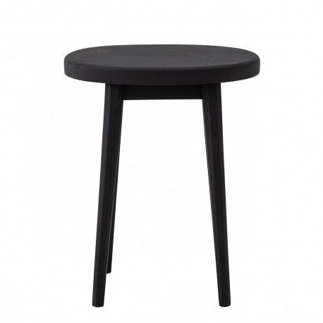 bloomingville table d appoint ronde bout de canape bois noir billie