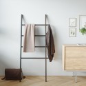 umbra echelle porte serviette chic bois fonce