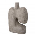 bloomingville vase design en papier mache gris