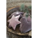 Cœur décoration de sapin velours IB Laursen violet