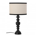 Lampe de table bois abat-jour lin Bloomingville Sela