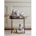 bloomingville petite table basse ovale plateau metal  laiton dore style orientale