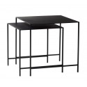 hubsch tables basses gigognes carrees metal noir epure