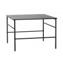 hubsch tables basses gigognes carrees metal noir epure