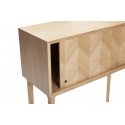 hubsch buffet console scandinave portes coulissantes bois clair 880713