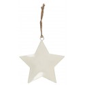 ib laursen decoration de sapin etoile fine metal blanc