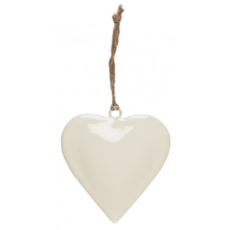 ib laursen decoration de sapin coeur metal blanc