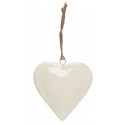 ib laursen decoration de sapin coeur metal blanc