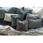 ib laursen housse de coussin carre velours bleu canard pourdre