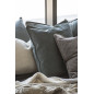 ib laursen housse de coussin carre velours bleu canard pourdre