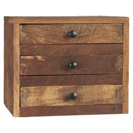 ib laursen petit caisson de 3 tiroirs rangement bois recycle vintage