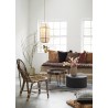 madam stoltz table basse ronde bois recyclé rustique brut