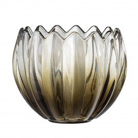 Photophore verre style classique Bloomingville vert