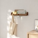 umbra etagere murale vide poches bois fonce chic cubby