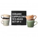 hk living mug a cafe cappuccino set de 4 multicolores vintage