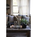 ib laursen housse de coussin brun fonce imprime petites fleurs