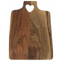 ib laursen planche a decouper bois fonce acacia poignee forme de coeur
