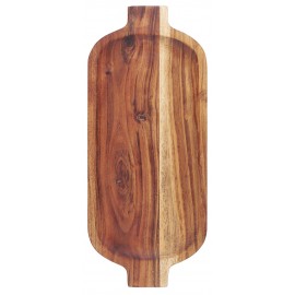 ib laursen plateau bois fonce acacia ovale style campagne rustique