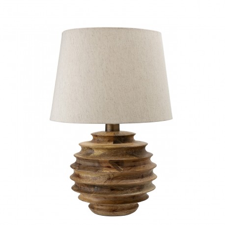 bloomingville lampe de table pied en bois de manguier sculpte svale