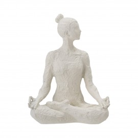 Statuette femme posture lotus yoga Bloomingiville Adalina