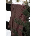 Plaid coton franges fines rayures IB Laursen rouge