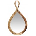 ib laursen petit miroir forme de goutte bois bambou artisanal campagne