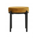 Tabouret rond velours métal House Doctor Lao jaune