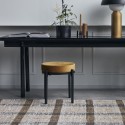 Tabouret rond velours métal House Doctor Lao jaune