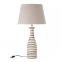 Lampe de table style cosy bois coton Bloomingville Shelly