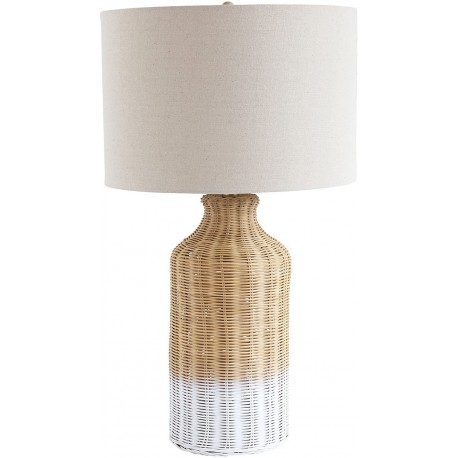 bloomingville lampe de table en bois de bambou tresse cosy campagne