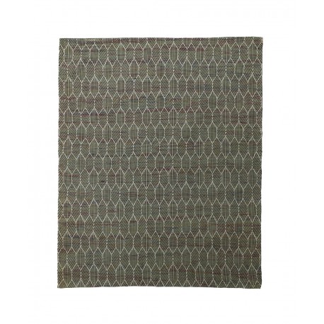 house doctor tapis carre laine vert style chic agon