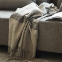 house doctor plaid kolonia coton beige sable imprime style chic