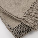 house doctor plaid kolonia coton beige sable imprime style chic