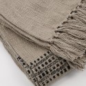 house doctor plaid kolonia coton beige sable imprime style chic