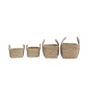 Paniers jonc de mer naturel House Doctor Sikar (set de 4)