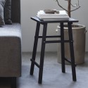 house doctor table d appoint carree bois noir epure