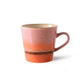 hk living tasse mug ceramique bicolre rose orange mars