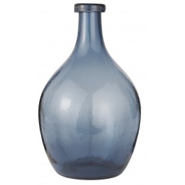 grand vase dame jeanne bleu verre ib laursen