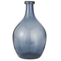 grand vase dame jeanne bleu verre ib laursen