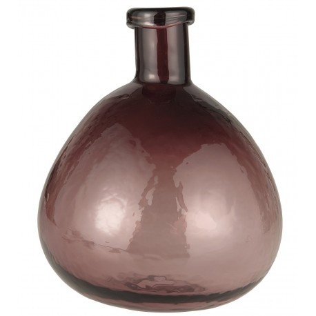 vase verre teinte mauve souffle bouche dame jeanne b laursen