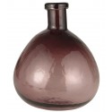 vase verre teinte mauve souffle bouche dame jeanne b laursen