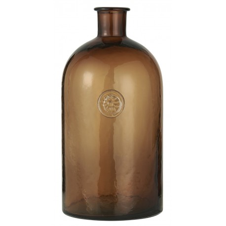 grand vase flacon de pharmacie ancien verre marron ib laursen